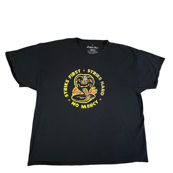 Cobra Kai No Mercy Short Sleeve T Shirt 100% Cotton 3XL Black - Picture 1 of 6